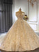 Elegant Off the shoulder Lace-Up Ball Gown Wedding Dresses with Train - wedding dresses