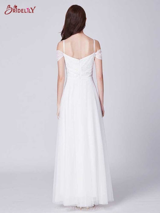 Elegant Off-The-Shoulder Lace Wedding Dresses - wedding dresses