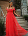Elegant Off the Shoulder Red Long Prom Dresses, Long Off Shoulder Red Formal Evening Dress