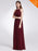 Elegant One Shoulder Chiffon A-line Ruffles Bridesmaid Dresses - EP07211-Burgundy / 4 / United States - bridesmaid dresses