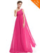 Elegant One Shoulder Ruffles Ankle-Length Evening Dresses - Hot pink / 6 / United States - evening dresses