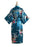 Elegant Print Flower Bride Bridesmaid Robes | Bridelily - sea blue / One Size - robes
