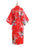 Elegant Print Flower Bride Bridesmaid Robes | Bridelily - red / One Size - robes