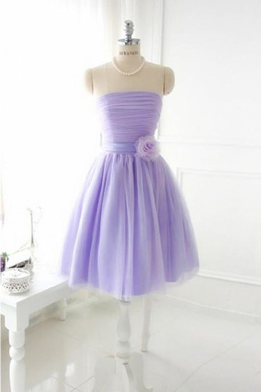 Elegant Strapless Tulle Prom Homecoming Dresses - Prom Dresses