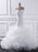 Elegant sweetheart Mermaid Tulle Wedding Dresses - White / Floor Length - wedding dresses