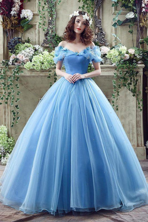 Elegant Princess Ball Gown Long Prom Dresses Ready To Ship - Bridelily Elegant Princess Ball Gown Long Prom Dresses Ready To Ship - Bridelily