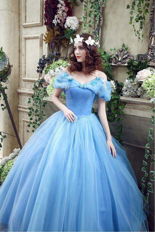 Elegant Princess Ball Gown Long Prom Dresses Ready To Ship