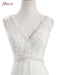 Elegant V Neck Lace Chiffon A-Line Wedding Dresses - wedding dresses