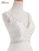 Elegant V Neck Lace Chiffon A-Line Wedding Dresses - wedding dresses