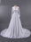 Elegant V-Neck Long Sleeves Lace Ruffles Wedding Dresses - White / Floor Length - wedding dresses