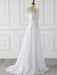 Elegant V-Neck Sleeveless Covered Button Ruffles Wedding Dresses - wedding dresses