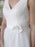 Elegant V-Neck Sleeveless Tea Length Lace Up Short Wedding Dresses - wedding dresses
