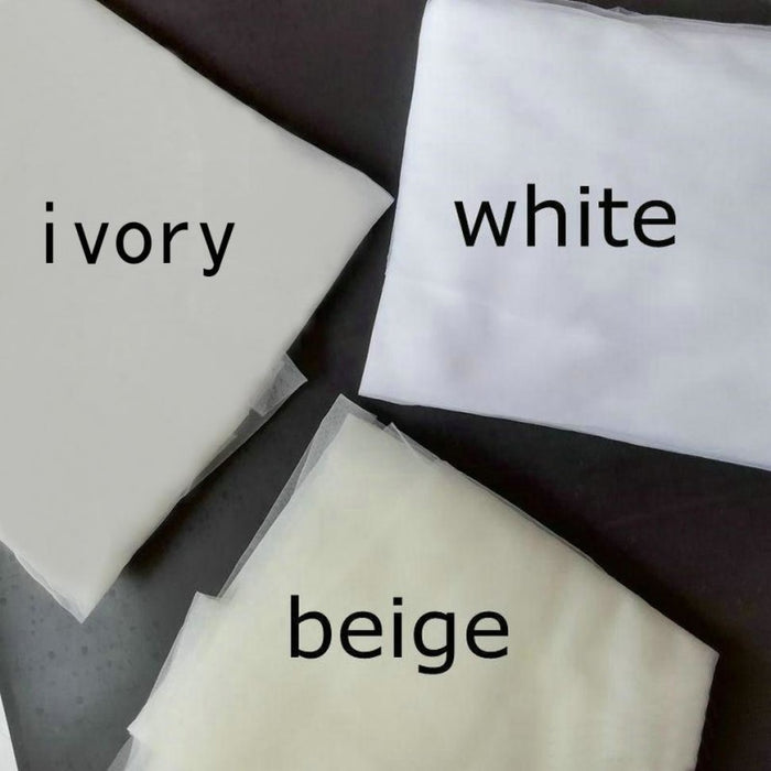 Elegant White Short Tulle With Comb Wedding Veils | Bridelily - WHITE / 75cm - wedding veils