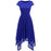 Elegant Women O-Neck Asymmetrical Lace Dress - Blue / S - lace dresses
