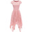 Elegant Women O-Neck Asymmetrical Lace Dress - Pink / S - lace dresses