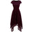 Elegant Women O-Neck Asymmetrical Lace Dress - Burgundy / S - lace dresses