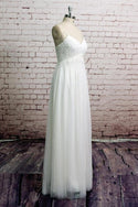Empire Bridesmaid Gown with Spaghetti Strap Mulberry