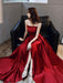 Evening Dress A-Line Strapless Satin Fabric Floor-Length Pleated Social Prom Dress