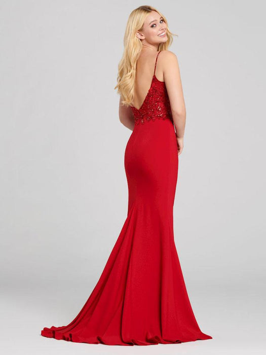 Evening Dress Ball Gown V-Neck Backless Polyester Floor-Length Applique Light Sky Blue Formal Party Dresses