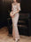 Evening Dress Mermaid High Collar Sequined Floor-Length Sequins Long Formal Dinner Dresses