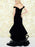 Evening Dress Mermaid Off-The-Shoulder Velour Ruffles Formal Split Party Dresses Gossip Gowns