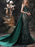 Evening Dress Mermaid One-Shoulder With Train Long Sleeves Zipper Lace Lace Formal Dinner Dresses(APP ExclusivePrice  $149.99)