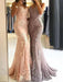 Evening Dress Mermaid V Neck Satin Fabric Applique Formal Party Dresses With Train(APP ExclusivePrice  $162.99)