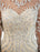 Evening Dresses Long Sleeve Light Grey Mermaid Beading Illusion Luxury Formal Gowns(APP ExclusivePrice  $369.99)