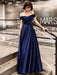 Evening Dresses Off The Shoulder Prom Dress Long Satin Maxi Formal Gowns