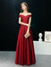 Evening Dresses Off The Shoulder Prom Dress Long Satin Maxi Formal Gowns