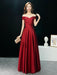 Evening Dresses Off The Shoulder Prom Dress Long Satin Maxi Formal Gowns