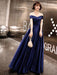 Evening Dresses Off The Shoulder Prom Dress Long Satin Maxi Formal Gowns