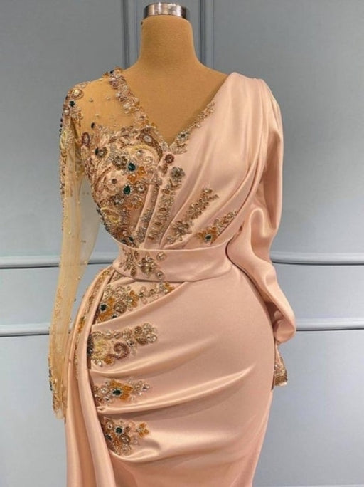 Evening Dresses With Sleeves shinny Prom dresses - Prom Dresses