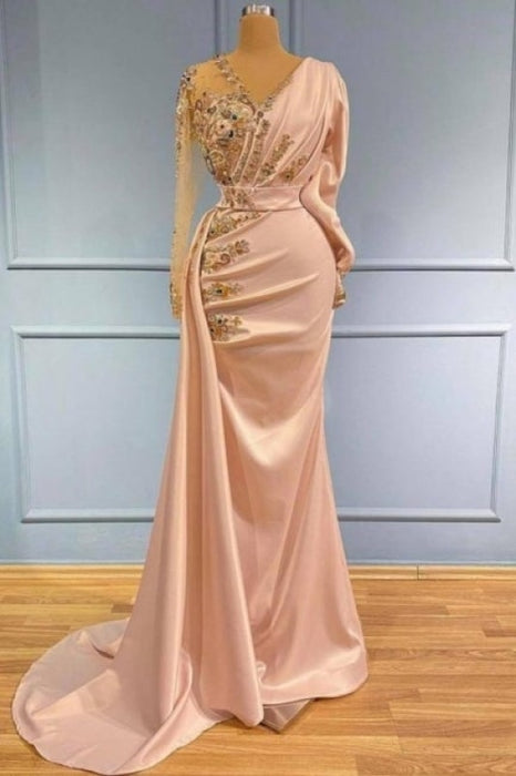 Evening Dresses With Sleeves shinny Prom dresses - Prom Dresses
