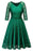 Evening Gothic Hollow Out Lace Bow Ribbon Belt Work Dresses - Green Dress / S - lace dresses