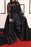 Exquisite Exquisite Latest Black Sleeves Satin Plus Size Dress with Lace Long Prom Gown - Prom Dresses