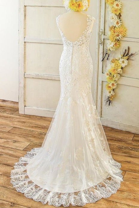 Eye-catching Sweetheart Lace Mermaid Wedding Dress - Wedding Dresses
