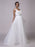 Fancy V-Neck Lace Up Sleeveless A Line Wedding Dresses - wedding dresses