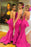 Fascinating Attractive Elegant Sexy Backless Fuchsia Mermaid Dresses Unique Straps Bridesmaid Dress - Prom Dresses
