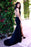 Fascinating Sleek Excellent Sexy Mermaid Long Dark Navy Backless Sweep Train Prom Dress with Side Slit - Prom Dresses