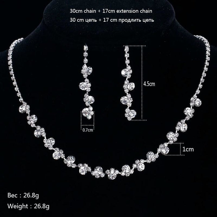 Fashion Crystal Floral Necklace Earrings Bracelet Jewelry Sets | Bridelily - jewelry sets