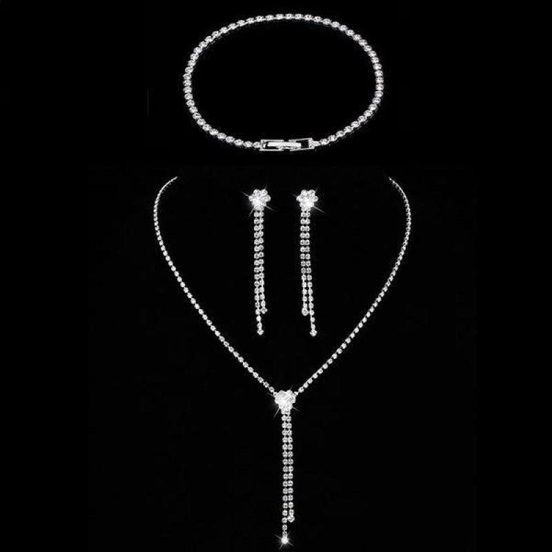 Fashion Crystal Long Tassels Jewelry Sets | Bridelily - jewelry sets