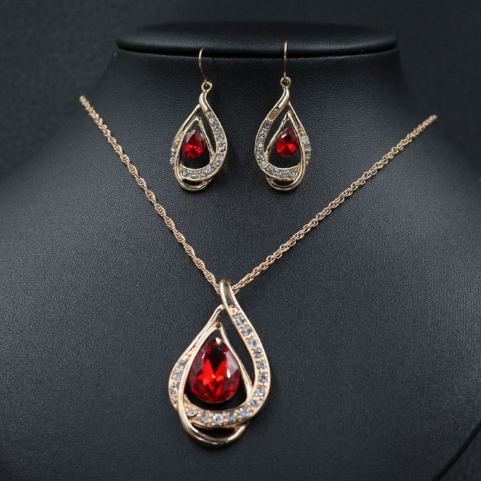 Fashion Crystal Necklace Earrings Jewelry Sets | Bridelily - jewelry sets