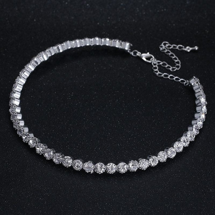 Fashion Crystal Silver Chain Bridal Necklaces | Bridelily - necklaces