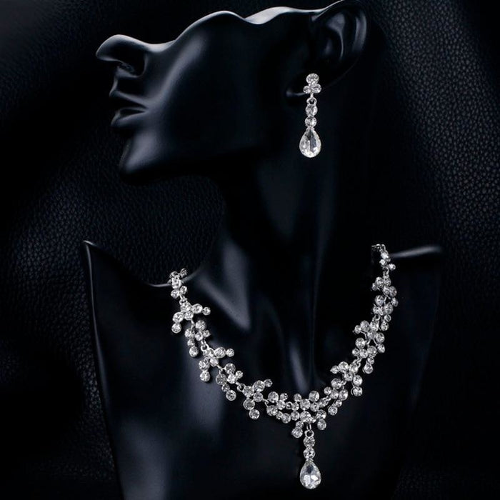 Fashion Design Flower Crystal Pearl Bridal Jewelry Sets | Bridelily - jewelry sets