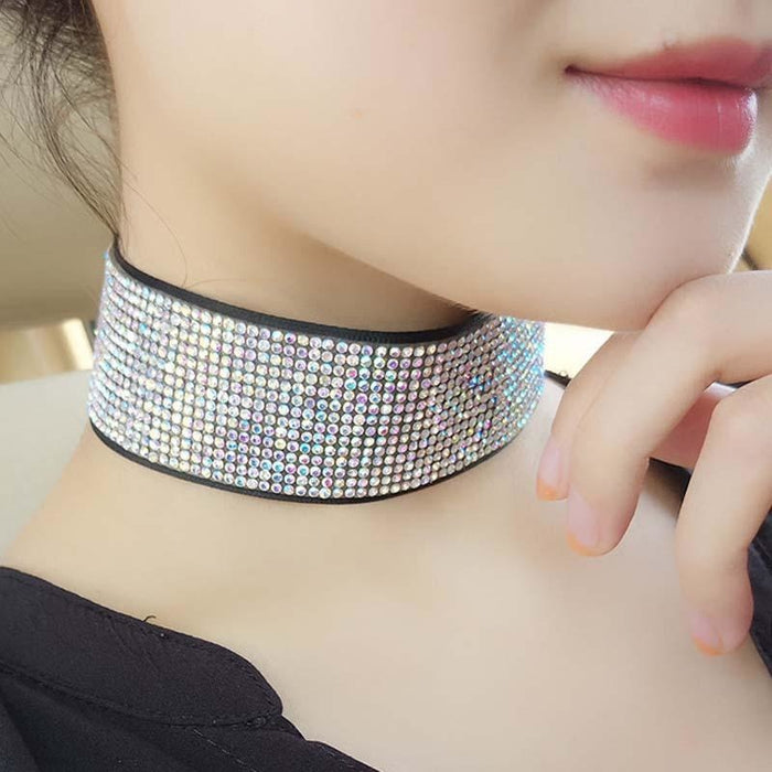 Fashion Multicolour Full Crystal Bridal Necklaces | Bridelily - necklaces