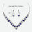 Fashion Royal Blue Rhinestone Bridal Jewelry Sets | Bridelily - jewelry sets