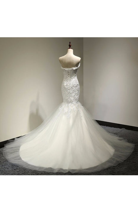 Fashion Sweetheart Mermaid Tulle Wedding Dresses - wedding dresses