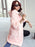 Faux Fur Coat Hooded Long Sleeve Pink Winter Coat For Women
