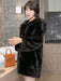 Faux Fur Coat Hooded Long Sleeve Pink Winter Coat For Women